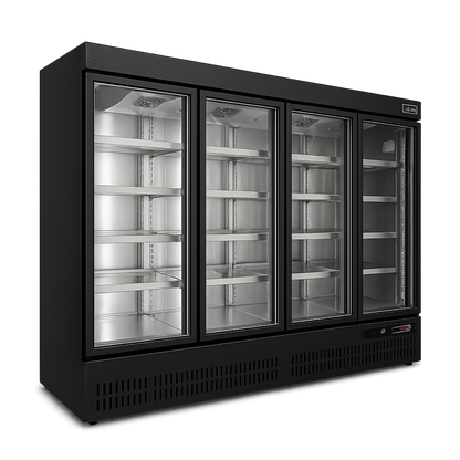 Nevera Vertical Refrigeración 4 puertas 2600 litros AINOX BLACK