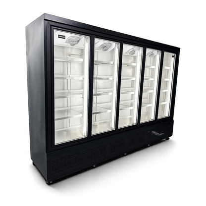 Nevera Vertical Refrigeración 5 puertas AINOX BLACK