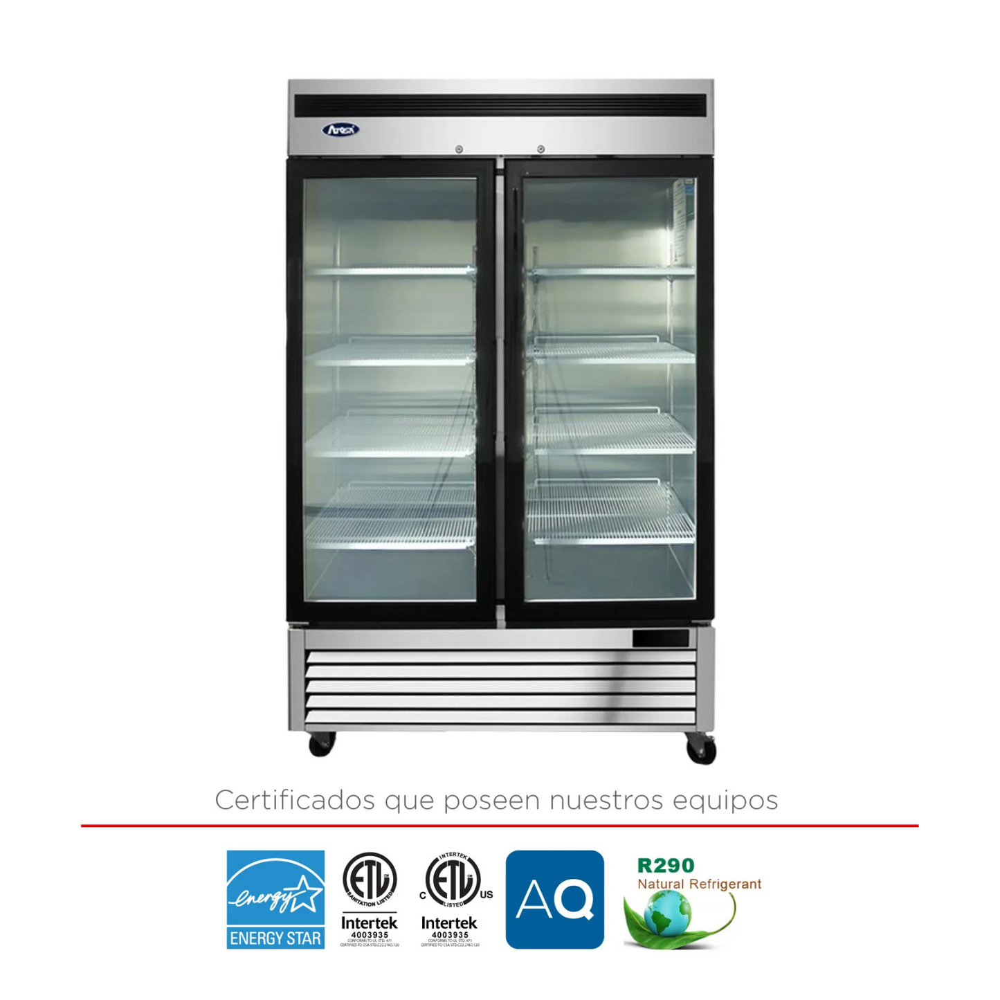 Refrigerador vertical dos puertas de vidrio 1269 LTS