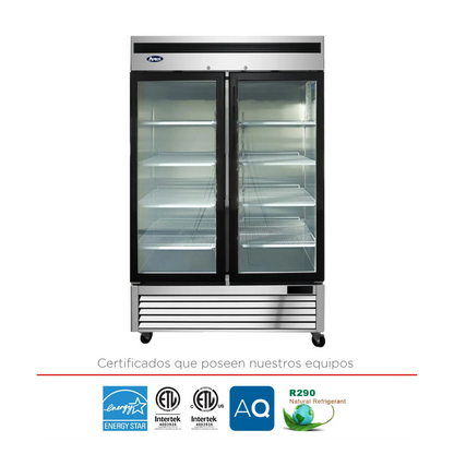 Refrigerador vertical dos puertas de vidrio 1269 LTS