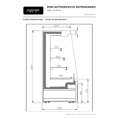 Mini Autoservicio Refrigerado 1.50 mts. EVO BLACK