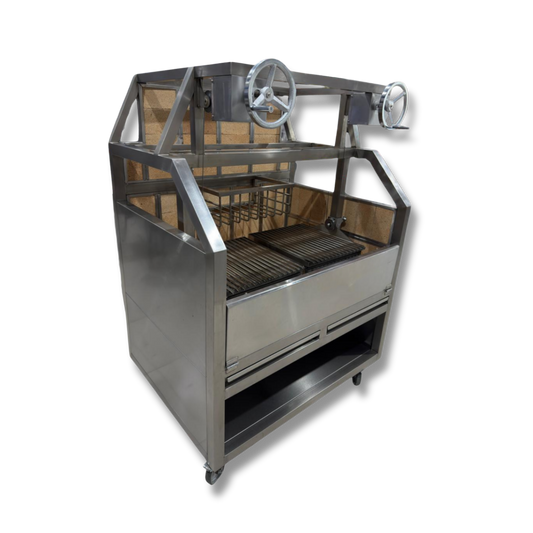 Parrilla Asadora a Carbón en Acero Inoxidable