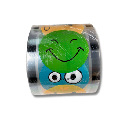 Rollo de Film Impreso con Caritas para Máquina Selladora de Vasos