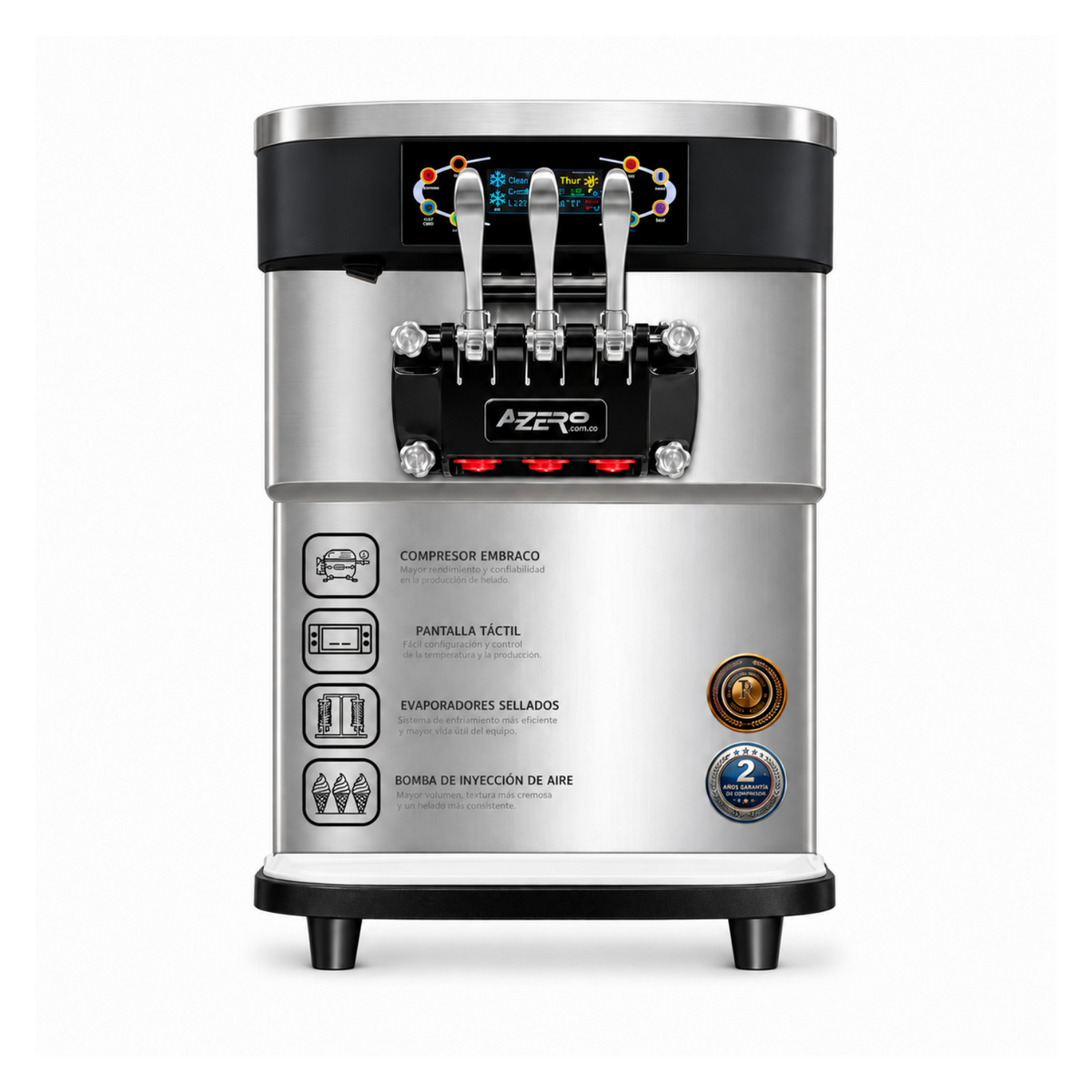 Máquina Helado Soft Profesional con 3 Boquillas diseño Taylor AZ-MHS933
