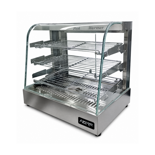 Vitrina Calentadora de Alimentos sobremostrador 63 cm – Vidrio Curvo