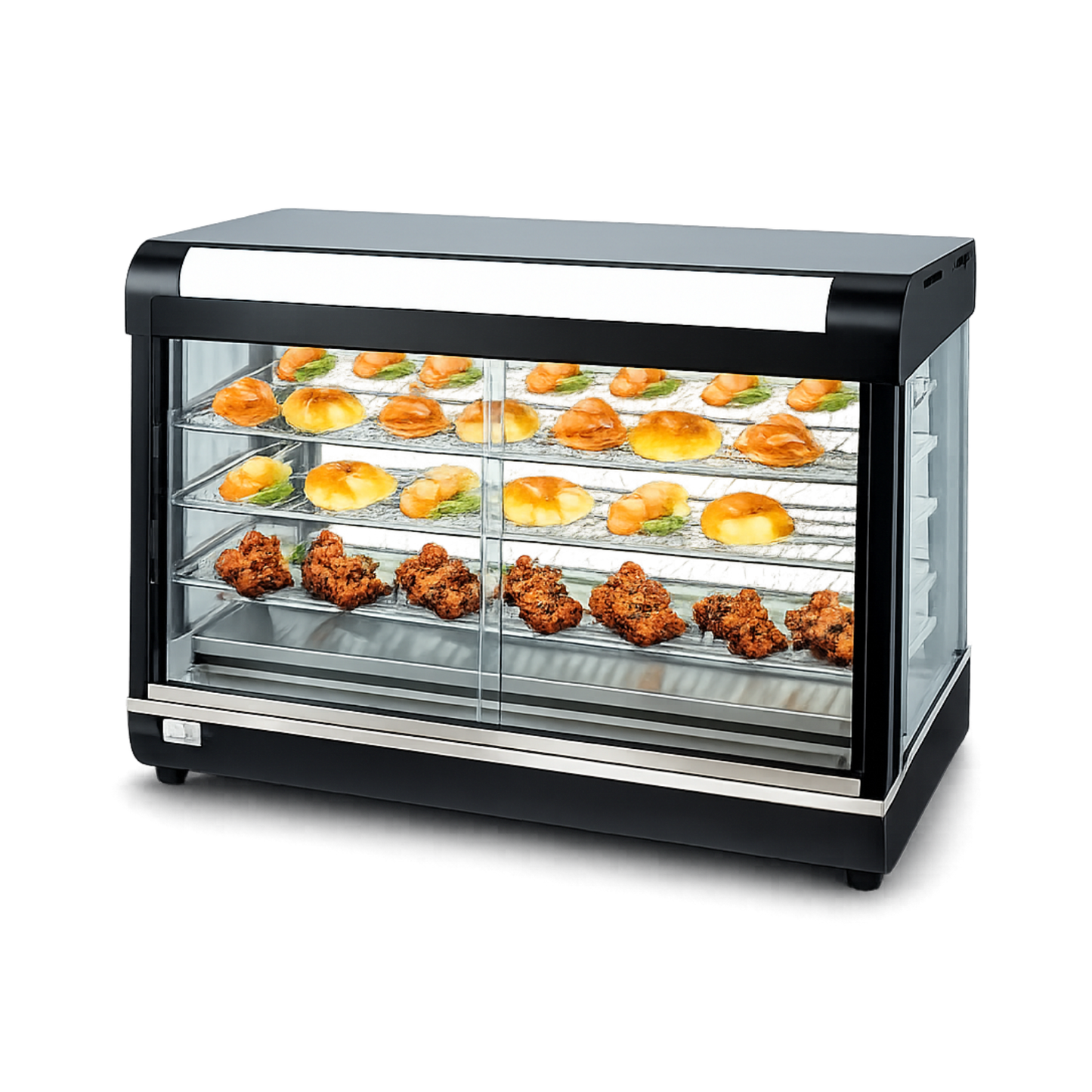 Vitrina Calentadora exhibición de alimentos de 90 cm