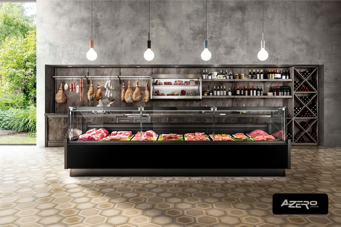 Vitrina para Exhibición de Carne Refrigerada