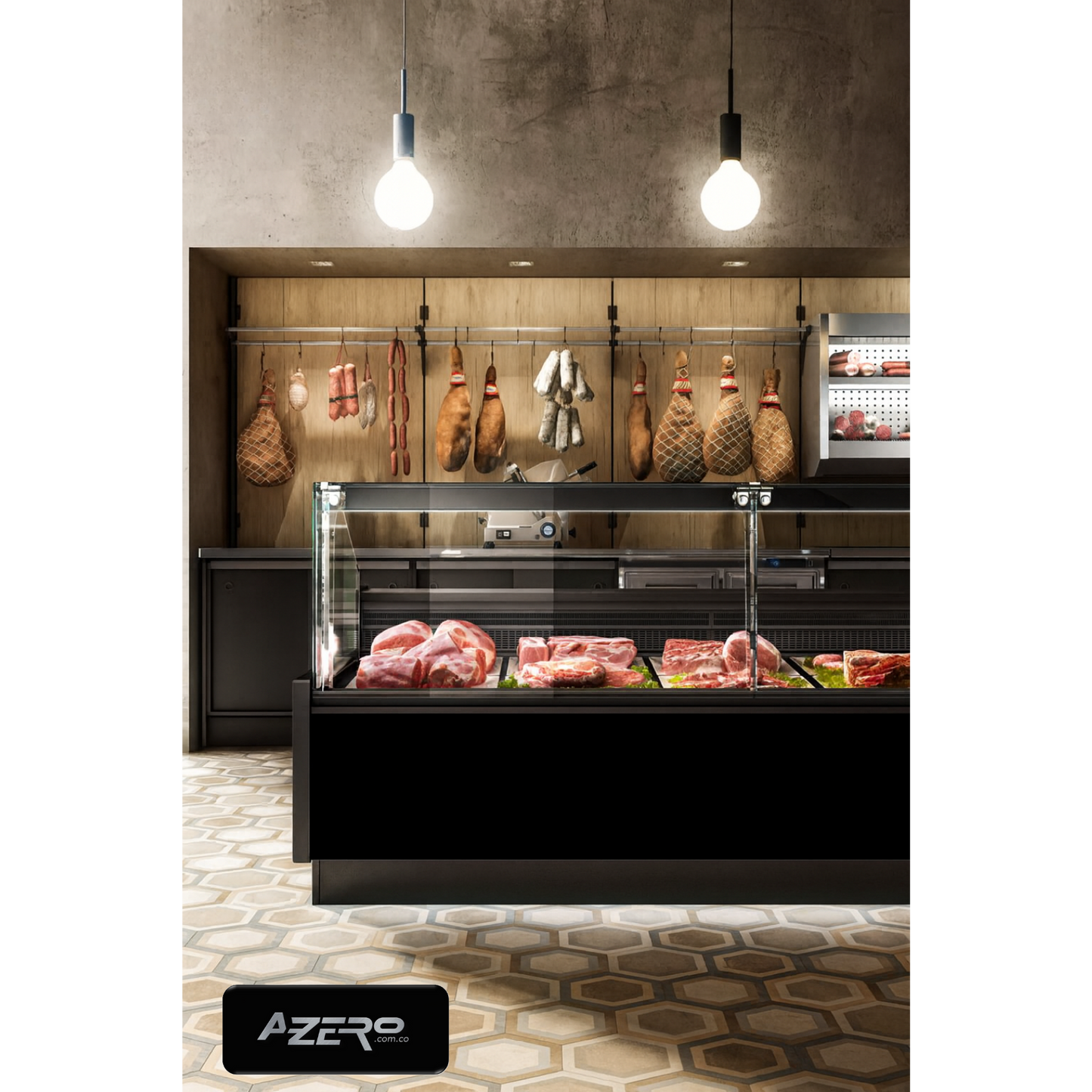 Vitrina para Exhibición de Carne Refrigerada