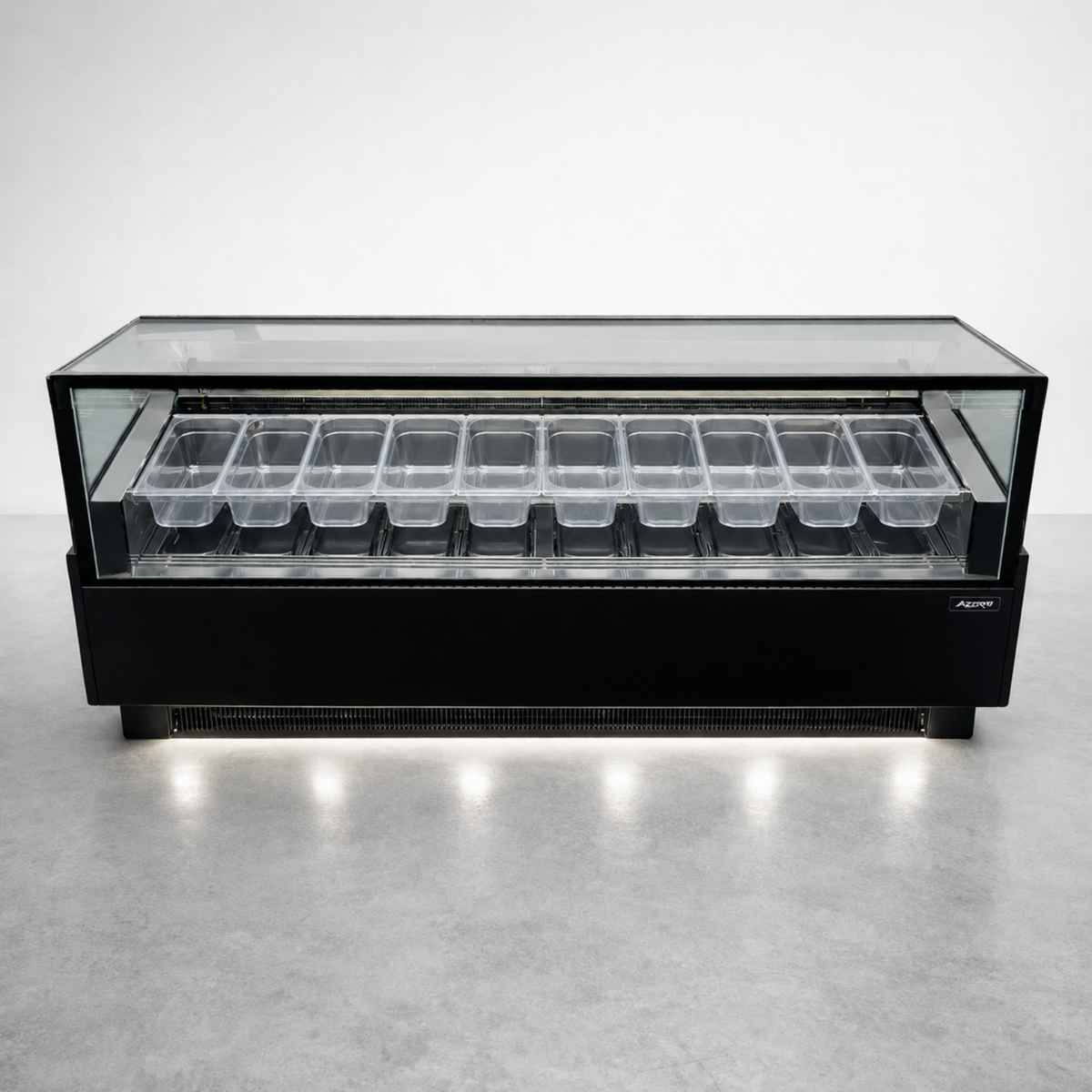Vitrina Helado duro o Gelato 10 Sabores SLIM AZ-VH10A1885 EVO BLACK