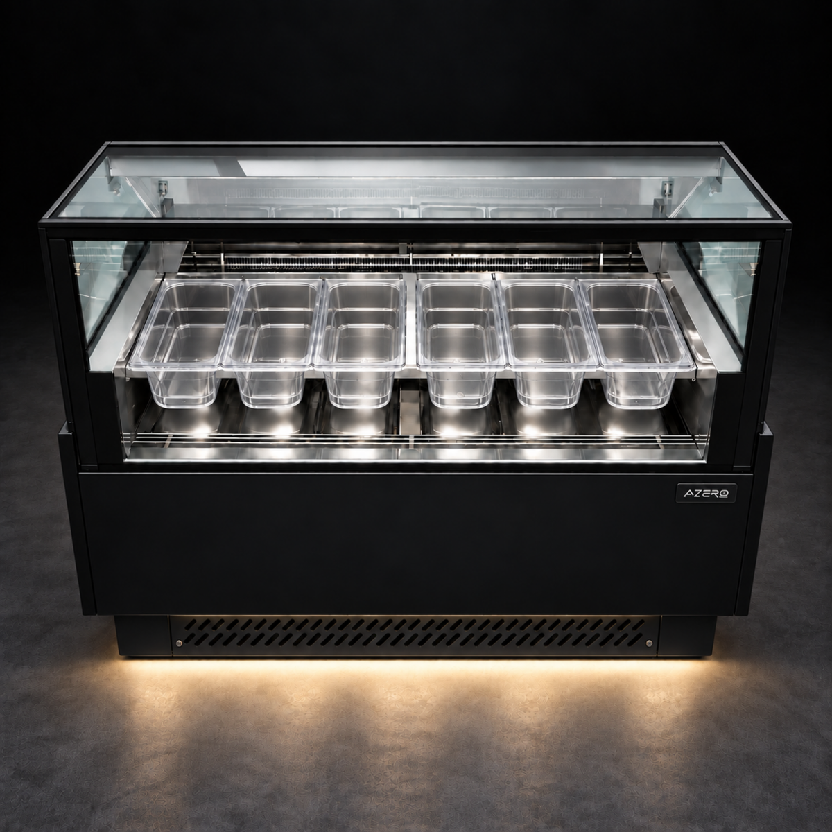 Vitrina Helado duro o Gelato 6 Sabores SLIM AZ-VH6A1230 EVO BLACK