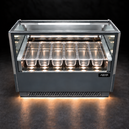 Vitrina Helado duro o Gelato 6 Sabores SLIM AZ-VH6A1200 EVO GRIS ALPINO