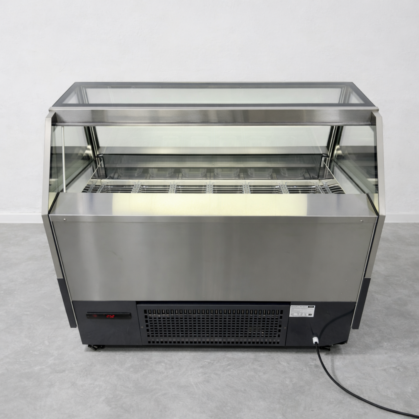 Vitrina Helado duro o Gelato 6 Sabores SLIM AZ-VH6A1230 EVO GRIS ALPINO