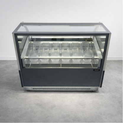 Vitrina Helado duro o Gelato 6 Sabores SLIM AZ-VH6A1230 EVO GRIS ALPINO