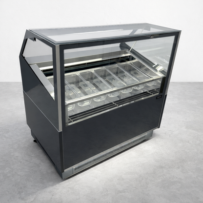 Vitrina Helado duro o Gelato 6 Sabores SLIM AZ-VH6A1230 EVO GRIS ALPINO
