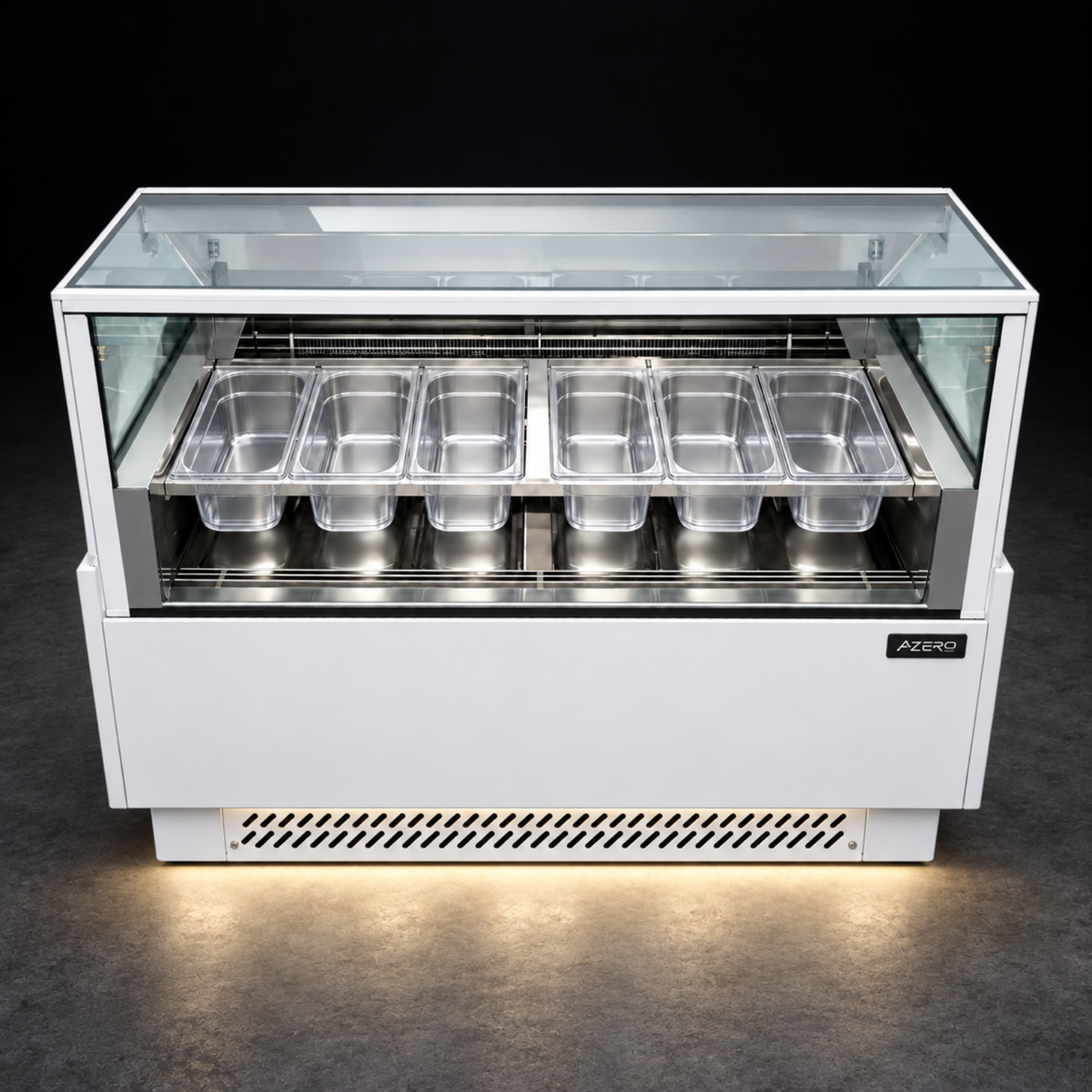 Vitrina Helado duro o Gelato 6 Sabores SLIM AZ-VH6A1200 EVO WHITE