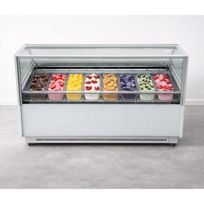 Vitrina Helado duro o Gelato 8 Sabores SLIM AZ-VH8A1560 EVO