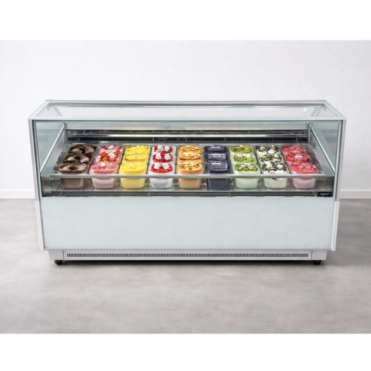Vitrina Helado duro o Gelato 9 Sabores SLIM AZ-VH9A1720 EVO