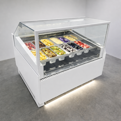 Vitrina para Helados o Gelato 12 sabores flotantes AZ-VH1200 EVO BLACK o WHITE