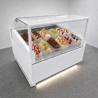 Vitrina para Helados o Gelato 12 sabores flotantes AZ-VH1200 EVO BLACK o WHITE