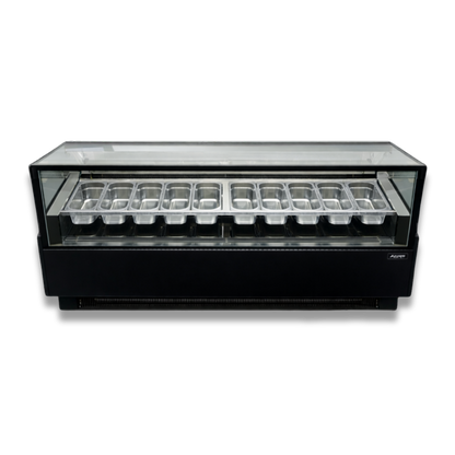 Vitrina Helado duro o Gelato 10 Sabores SLIM AZ-VH10A1885 EVO BLACK