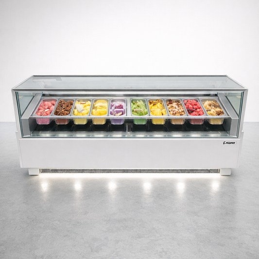 Vitrina Helado duro o Gelato 10 Sabores SLIM AZ-VH10A1885 EVO WHITE