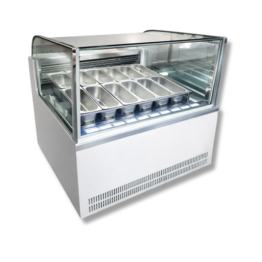 Vitrina Helados o Gelato 12 azafates flotantes AZ-VH7-1300