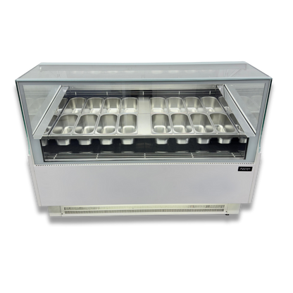 Vitrina para Helados o Gelato 16 sabores flotantes AZ-VH1600 EVO WHITE