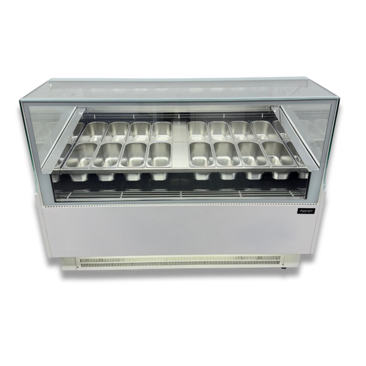 Vitrina para Helados o Gelato 16 sabores flotantes AZ-VH1600 EVO WHITE