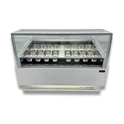 Vitrina para Helados o Gelato 16 sabores flotantes AZ-VH1600 EVO WHITE