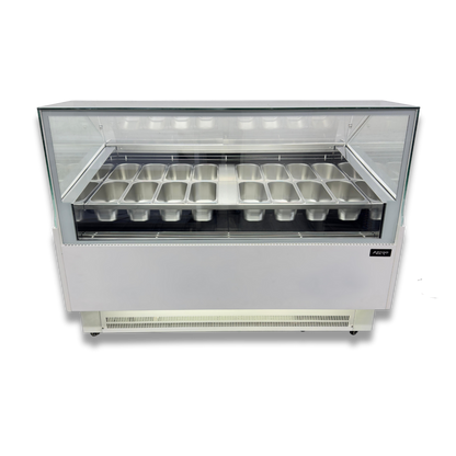 Vitrina para Helados o Gelato 16 sabores flotantes AZ-VH1600 EVO WHITE
