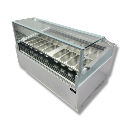 Vitrina para Helados o Gelato 16 sabores flotantes AZ-VH1600 EVO WHITE