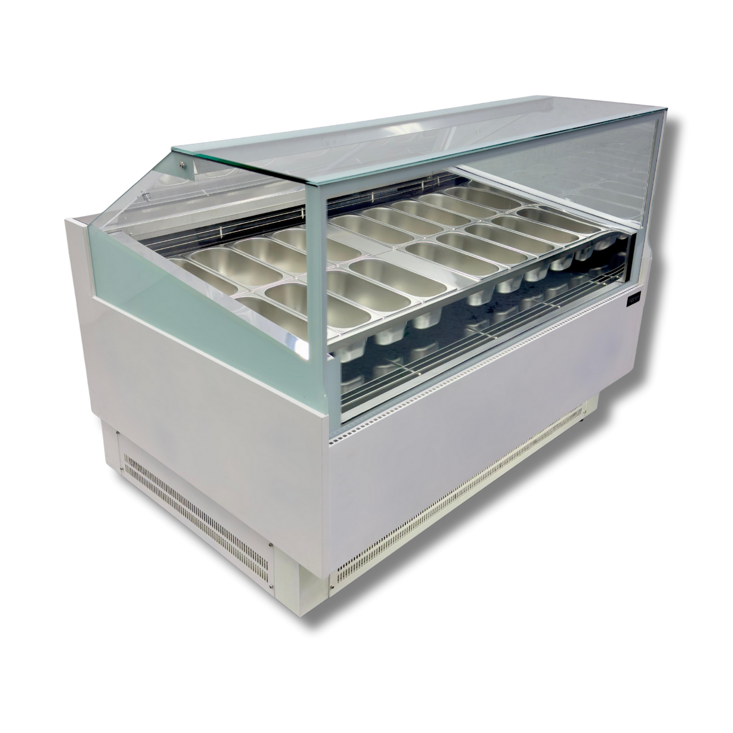 Vitrina para Helados o Gelato 16 sabores flotantes AZ-VH1600 EVO WHITE