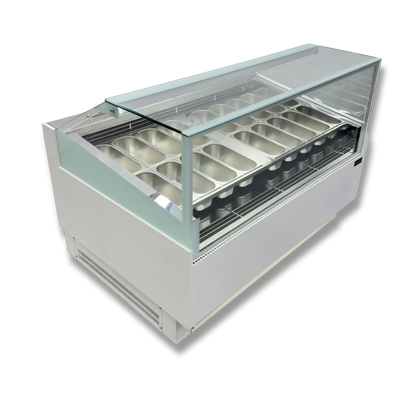 Vitrina para Helados o Gelato 16 sabores flotantes AZ-VH1600 EVO WHITE