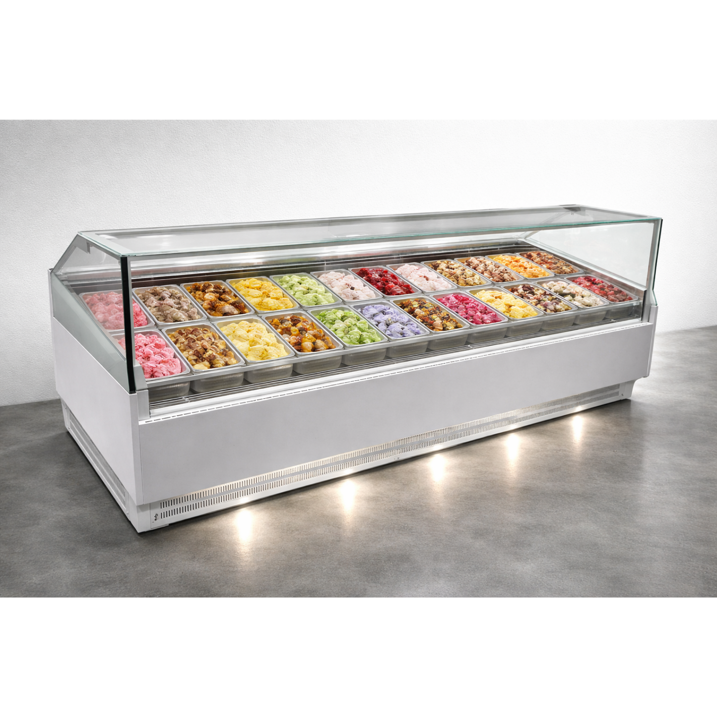 Vitrina para Helados o Gelato 26 sabores flotantes AZ-VH2530 EVO WHITE