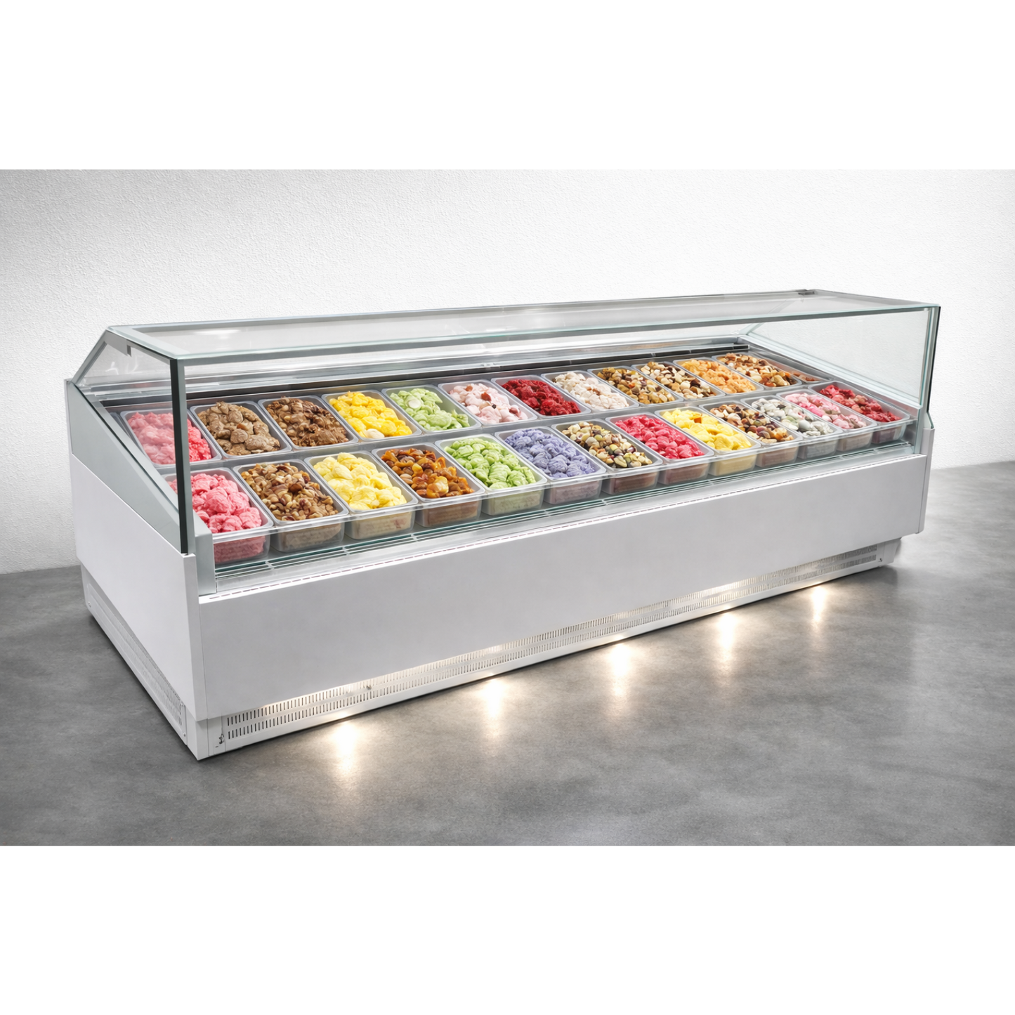 Vitrina para Helados o Gelato 26 sabores flotantes AZ-VH2530 EVO WHITE