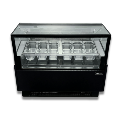 Vitrina Helado duro o Gelato 6 Sabores SLIM AZ-VH6A1230 EVO BLACK