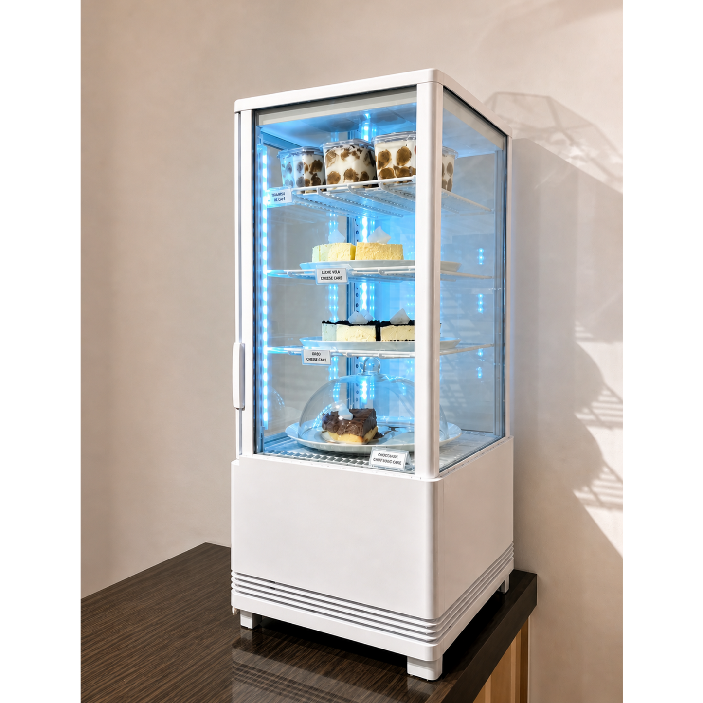 Vitrina Repostera Refrigerada Mini Torre de Cristal