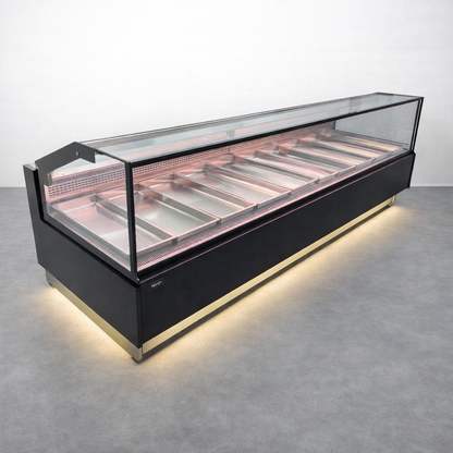 Vitrina para Exhibición de Pollo o Pescado Congelado 3.35 mts