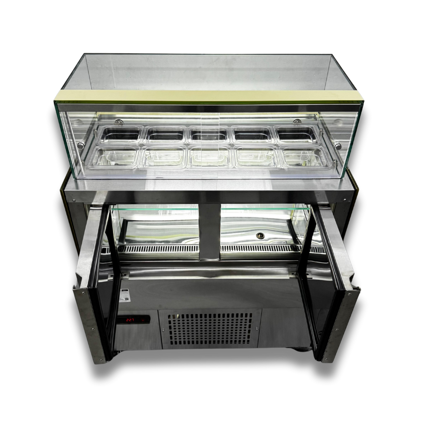 Vitrina Refrigerada + 8 Toppings Refrigerados