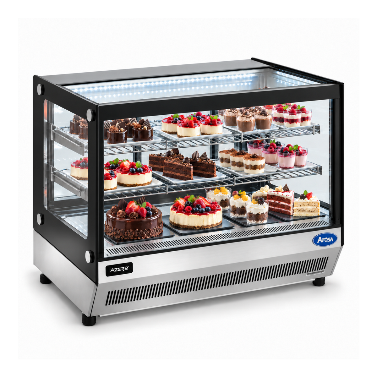 Vitrina Refrigerada Sobremostrador de 70 cm.