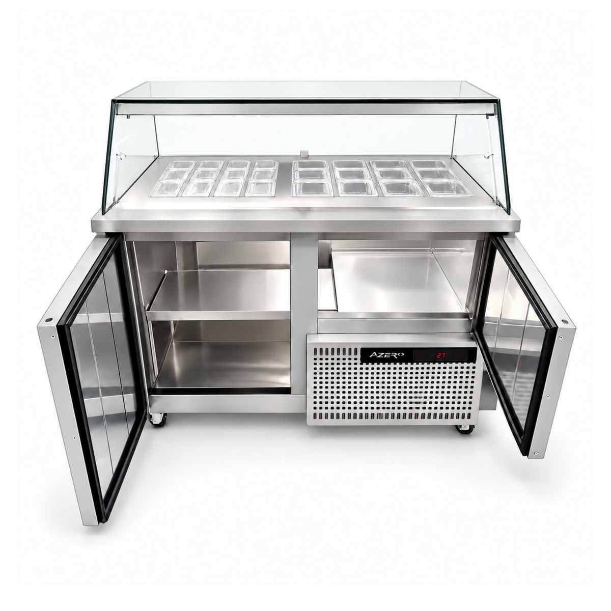 Vitrina Topinera 12 Refrigerados + 12 Neutros AZERO