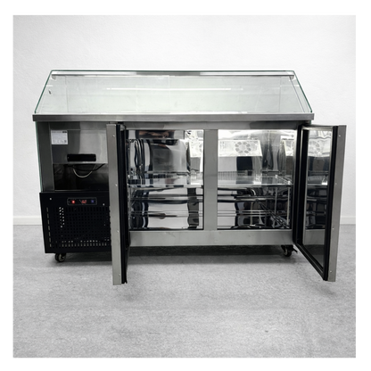 Vitrina Topinera 12 Refrigerados + 12 Neutros + 3 Calientes 160 mts. EVO WHITE