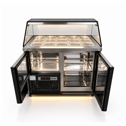 Vitrina Topinera 15 Refrigerados 1.00 mt EVO BLACK
