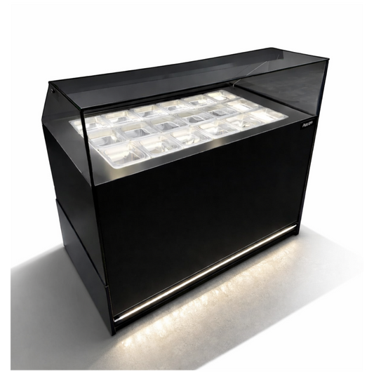 Vitrina Topinera 18 Refrigerados 1.20 mts. EVO BLACK