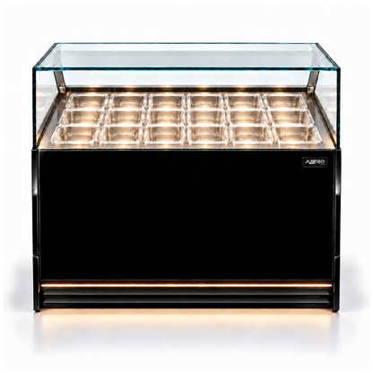 Vitrina Topinera 18 Refrigerados 1.20 mts. EVO BLACK