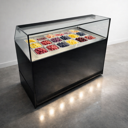 Vitrina Topinera 18 Refrigerados 1.20 mts. EVO BLACK
