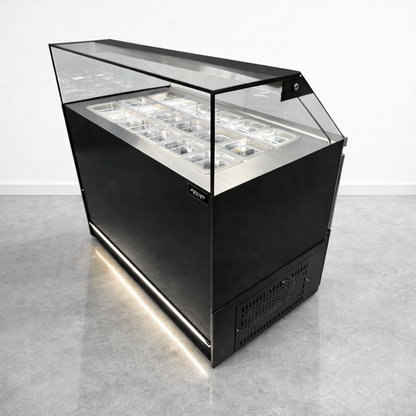 Vitrina Topinera 18 Refrigerados 1.20 mts. EVO BLACK