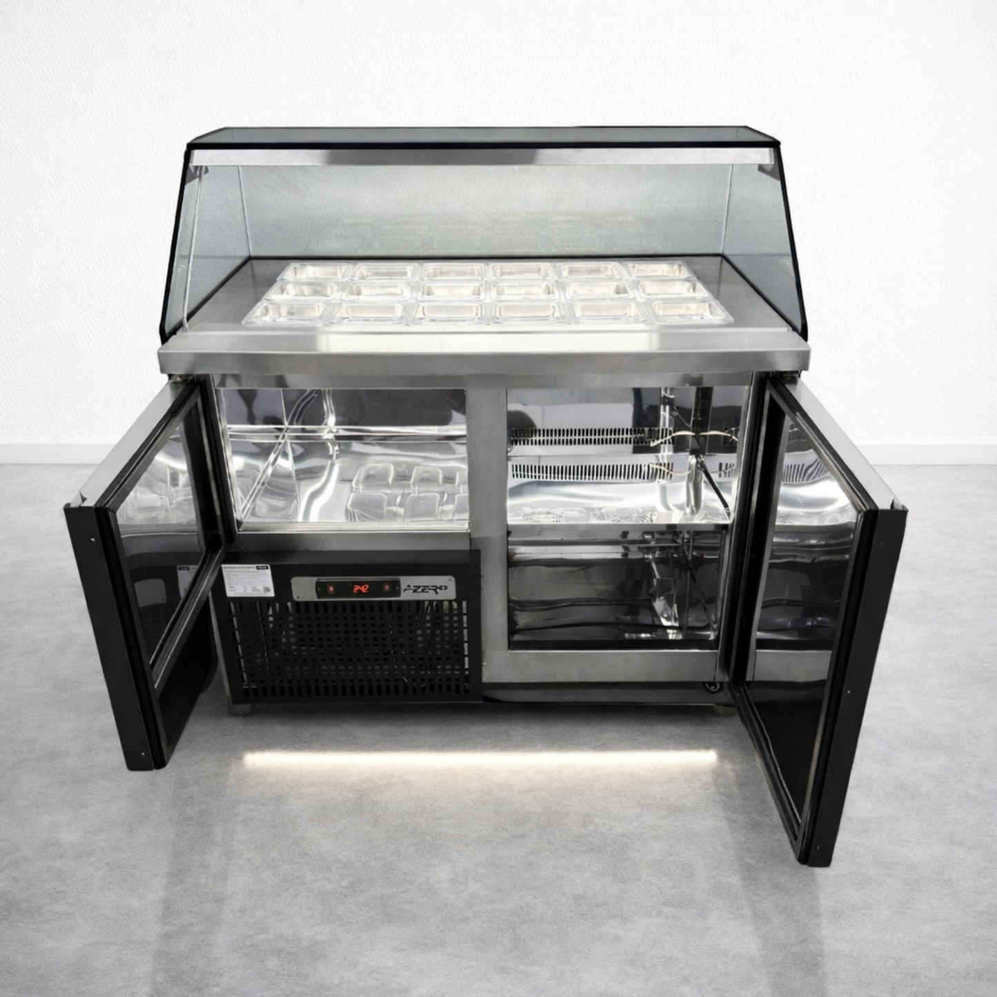 Vitrina Topinera 18 Refrigerados 1.20 mts. EVO BLACK