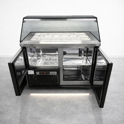 Vitrina Topinera 18 Refrigerados 1.20 mts. EVO BLACK