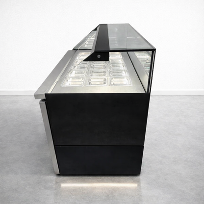 Vitrina Topinera 18 Refrigerados 1.20 mts. EVO BLACK